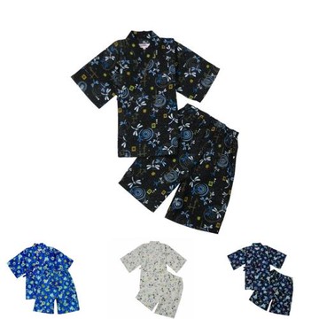 日單 純棉泡泡棉甚平和服浴衣 日式兒童睡衣家居服汗蒸服4-1