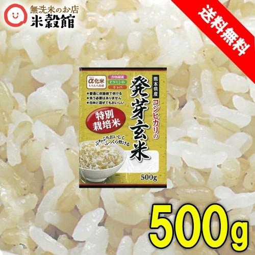 発芽玄米 九州産 熊本県コシヒカリ 特別栽培米使用 500g×1 送料無料