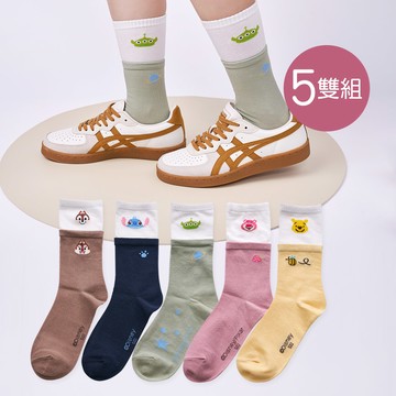 迪士尼系列長統襪  小熊維尼 熊抱哥女長襪 22~26cm-5雙組(TO-C502)