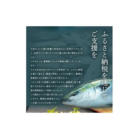 ふるさと納税 海鮮「ブリの漬け丼の素」1食80g×5P＋「訳ありカツオのたたき」600g以上《迷子のブリを食べて応援 養殖生産業者応援プロジェ.. 高知県芸西村