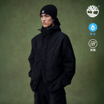 Timberland 男款黑色Winnick防水三合一外套|A69F2001