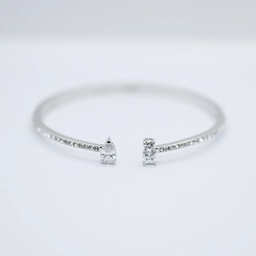 SWAROVSKI Attract 闊手鐲 鍍白金色