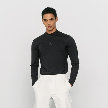 立領柔軟微拉絨長袖上衣 | 黑色 Black  | GT2213G