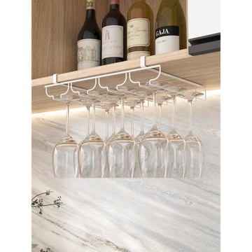 紅酒杯架子倒掛吊掛杯收納神器放置架懸掛輕奢免打孔高腳杯展示架