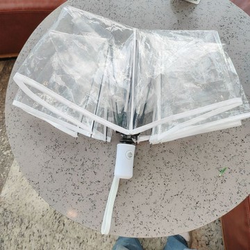 【臺灣出貨 免運】簡約雨傘透明傘ins風透明雨傘自動長柄商務明星男女情侶透明雨傘