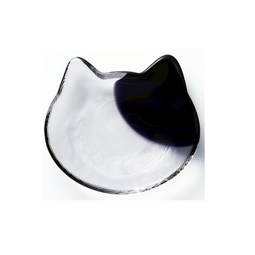 【WAGA】 ADERIA 日製工藝 12.8cm 貓咪玻璃盤｜乳牛｜單品