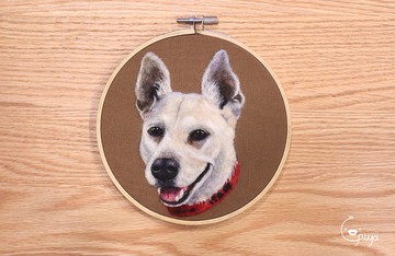 寵物擬真羊毛氈畫掛飾-客製化狗狗