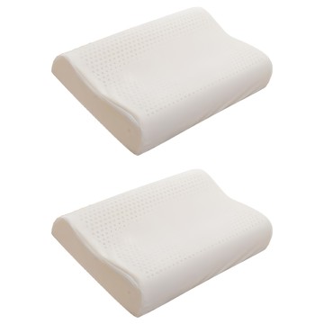 LooCa 護頸深度睡眠乳膠枕 2個  56 x 36 x 11cm  白色  1組