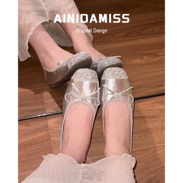 法式高級感新中式國風單鞋女夏季2024新款平底芭蕾舞配裙子瑪麗珍