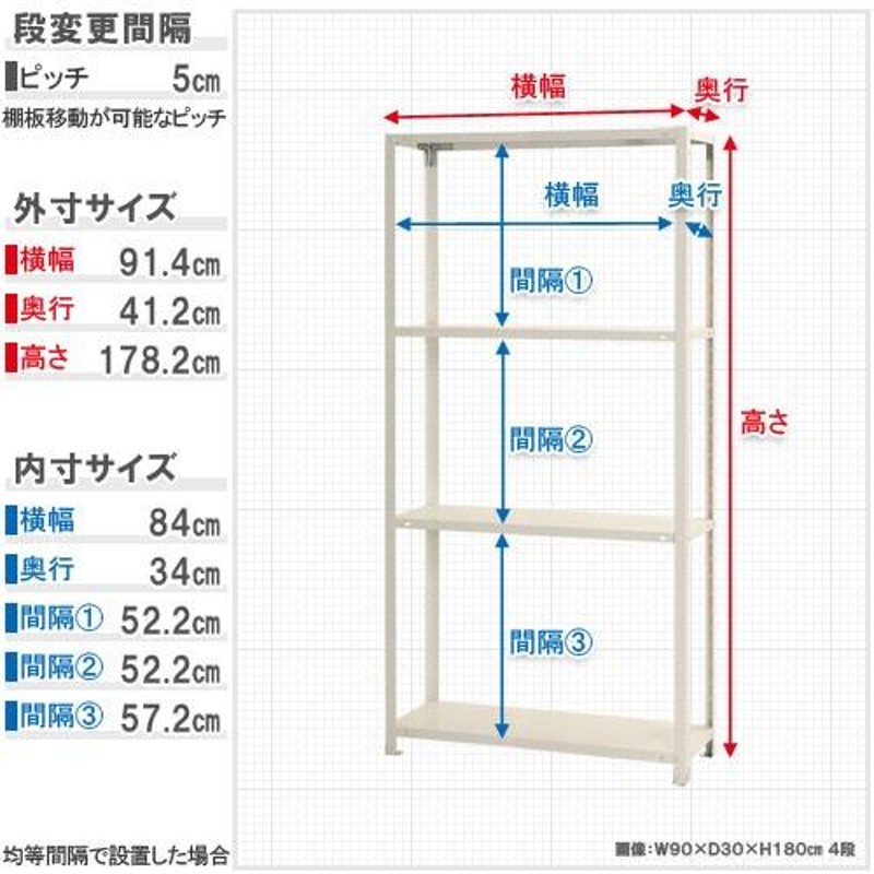 スチールラック スチール棚 業務用 収納 スマートラック NSTR-666 幅90