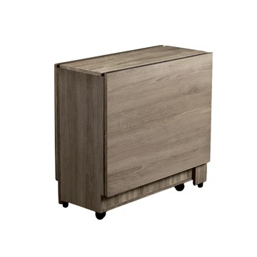 IHouse-團原 現代收納置物餐桌/摺疊桌/折疊桌/蝴蝶桌古橡