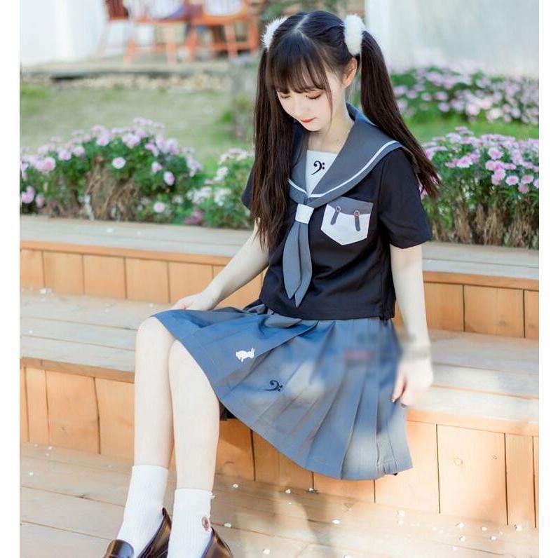 セーラー服 学生制服 JK制服 3点上下セット 長袖 スーツ プリーツ