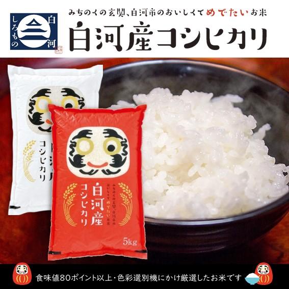 新米 米 お米 10kg 白河産コシヒカリ 送料無料 福島県産 5kg×2袋 令和5年度 10キロ 5キロ 白米 精米