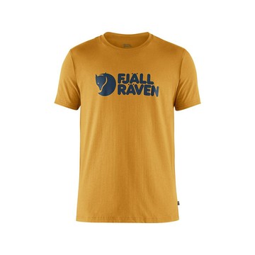 ├登山樂┤瑞典 Fjallraven Logo T-shirt 混紡有機棉T恤 男 # FR87310-160 赭黃