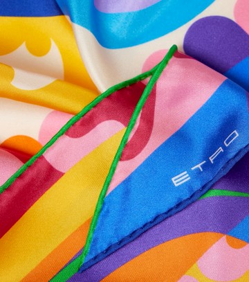 Etro Printed silk twill scarf