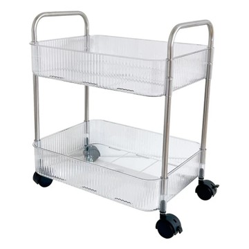 couselect 浴室移動落地式置物推車 40 x 28.5 x 44.4cm  2層  透明色