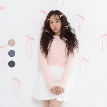 50% Fifty Percent｜立體蝴蝶結刺繡長袖上衣｜02483111010