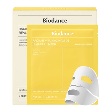 Biodance維他命菸鹼醯胺深層美白全效面膜4入