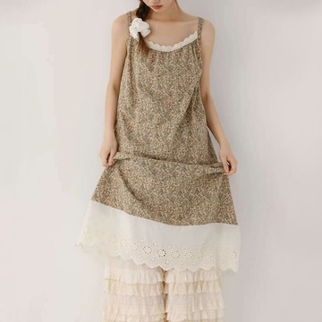 細肩帶背心碎花洋裝975682