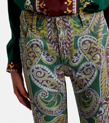 Etro Paisley high-rise bootcut jeans