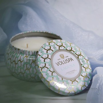 Voluspa 美國 香氛精油蠟燭 拉古納 Laguna 11 oz 鐵罐 全新 雙芯