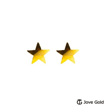 Jove gold 閃亮焦點黃金耳環-小