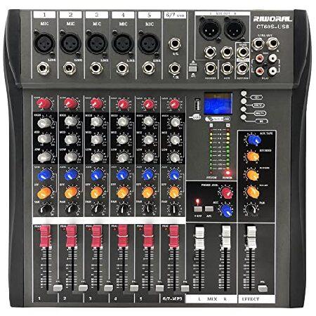 Channels Audio Mixer for karaoke Interface mixing board USB Bluetooth Effect Play Mp3 Music Audio Record By Smartphone PC   48V Phantom compatible C