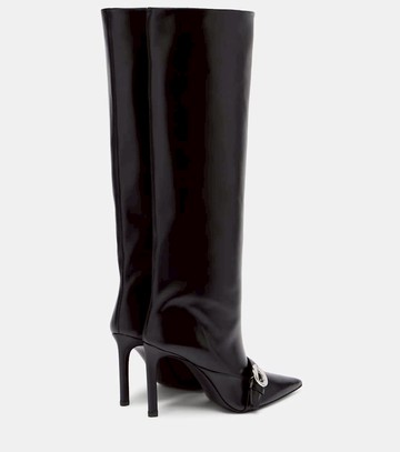 Coperni Logo leather knee-high boots