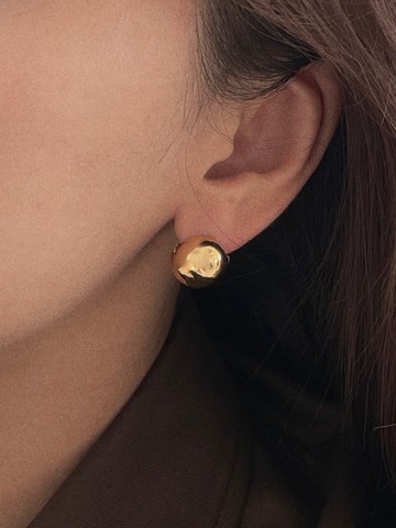 Silver 925 14MM Ball Touch Earrings