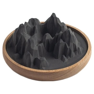 The Nature of things 自然之事 矽藻土原木擴香石 洛磯山脈 吸濕防潮 除異味 避小人 開運  1個  月夜款 黑色