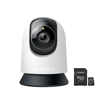 Mercusys MC210 2K3MP WiFi監視器 可旋轉攝影機-含金士頓256GB-