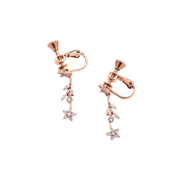 [韓國] 冬日晶花夾式耳環 / 2色 / Winter Crystal Flower Ear Clip