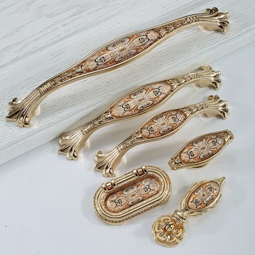 新款歐式拉手 柜門把手櫥柜抽屜隱形暗拉手實木衣柜子家具五金色