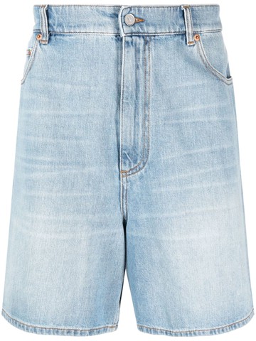 Valentino Garavani - low-rise denim shorts - men - Cotton/Cotton/Hemp/Polyester - 33 - Blue