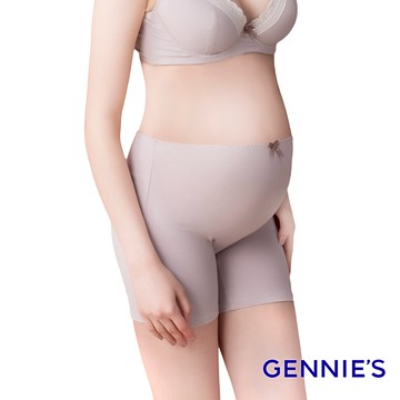 Gennies奇妮 啡藏珍品-咖啡紗孕婦平口內褲-粉(GB59)