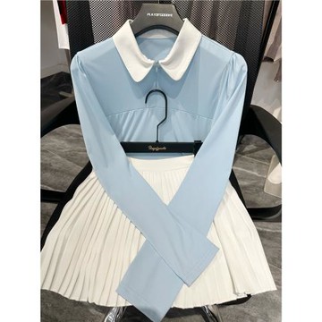 高爾夫服裝女秋高爾夫長袖女韓版顯瘦防曬速干高爾夫套裝女golf裙