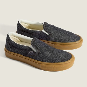 Skate Slip-On 藍色專業滑板鞋