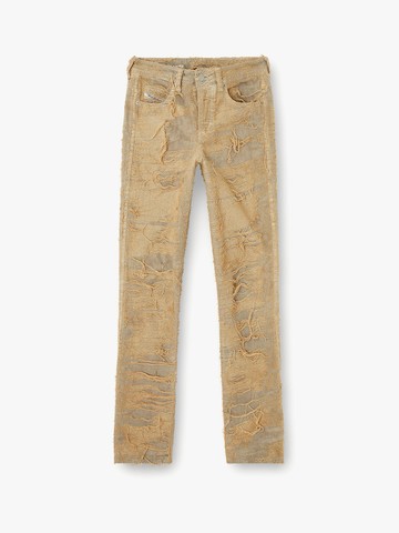 D-jiann denim trouser with double jacquard fabric distressed effect - DIESEL - gender_Woman
