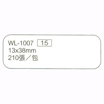 【文具通】華麗牌標籤WL-100713x38mm白210ps M7010015【領券滿額再折千7/31止】