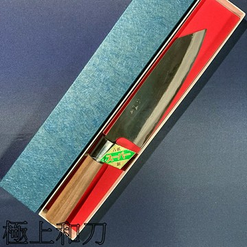 司作文化刀 切片刀 菜刀型 土佐打刃物 黑打超青鋼大馬士革 TBSBB165【極上和刀】【日本高品質菜刀】【領券滿額再折千7/31止】