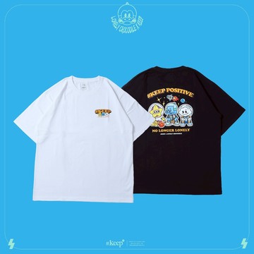 #KEEP POSITIVE X Lonely Crocodile 寂寞鱷魚 宇宙星球 短TEE【KS303】