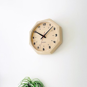 KATOMOKU muku clock 8 膠合板錶盤 (km-83NA8) 掛鐘 日本製造