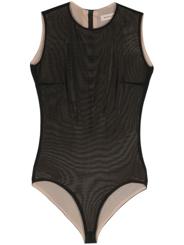 Blanca Vita - Bryo mesh bodysuit - women - Spandex/Elastane/Polyester - 40 - Black