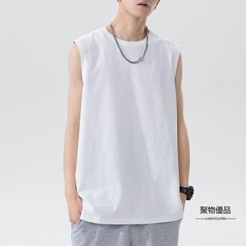背心男純棉坎肩夏季外穿馬甲運動寬鬆男士健身籃球無袖【聚物優品】