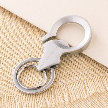 男士腰掛鑰匙扣 創意汽車鑰匙鏈掛件雙圈金屬鑰匙圈
