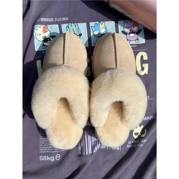 毛毛拖鞋女外穿羊皮毛一體包頭拖雪地靴松糕一腳蹬懶人棉鞋冬季