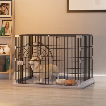 狗籠 寵物籠 樹脂狗籠子小型犬中大型寵物籠子貓籠子家用室內單層泰迪狗狗別墅『cyd13574』