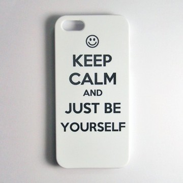 SO GEEK 手機殼設計品牌 THE KEEP CALM GEEK JUST BE YOURSELF款(白)