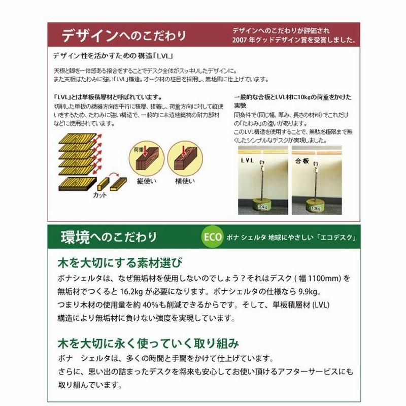 カリモク ボナシェルタ 引き出し小 デスク奥行専用