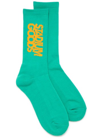 STADIUM GOODS® - logo "Marino Teal" crew socks - unisex - Cotton/Polyester/Spandex/Elastane - M - Blue